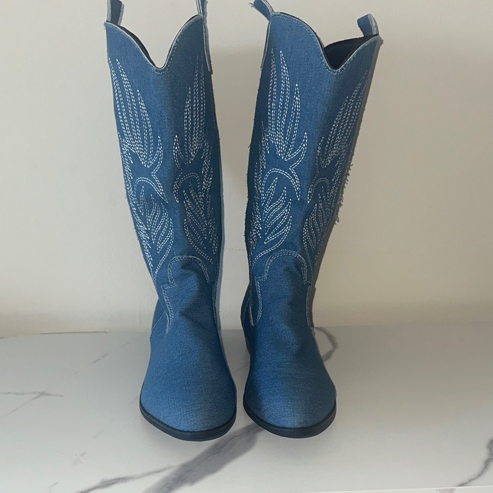 Blue Western Cowboy Boots